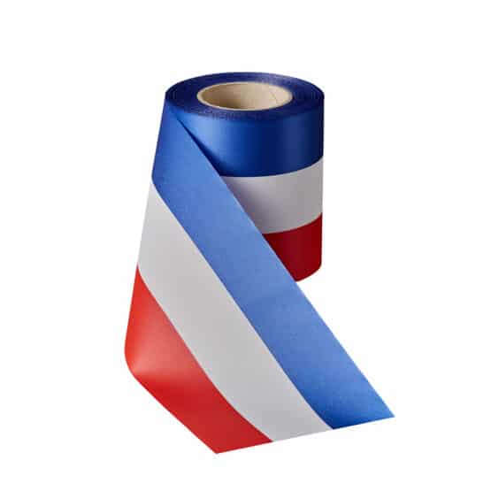 Nationalband Frankreich / Niederlande / Holland, dunkelblau-weiß-rot, 150 mm, Super-Satin - nationalband, nationalband-super-satin-band, super-satin-band