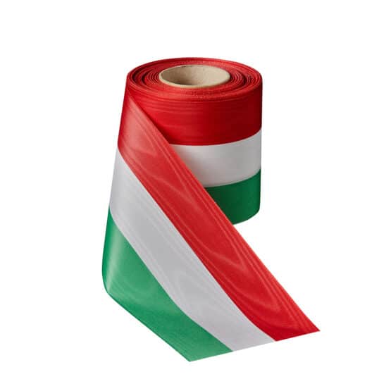 Nationalband Italien / Ungarn, grün-weiß-rot, 150 mm - nationalband