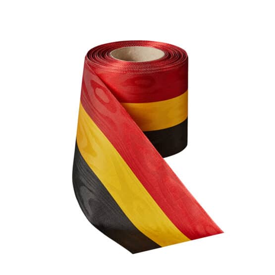 Nationalband Belgien, schwarz-gold-rot, 75 mm - nationalband