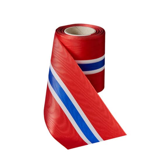 Nationalband Norwegen, rot-weiß-blau-weiß-rot, 75 mm - nationalband