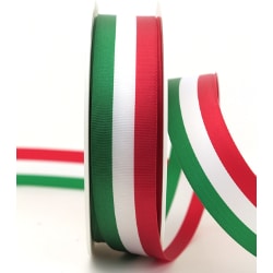 Nationalband Italien / Ungarn, grün-weiß-rot, 25 mm - nationalband