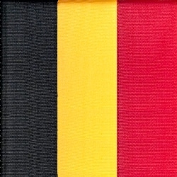 Nationalband Belgien, schwarz-gold-rot, 100 mm, Super-Satin - super-satin-band, nationalband-super-satin-band, nationalband
