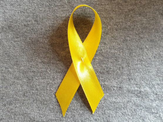 Revers Schleife/Awareness Ribbon gelb, 10 Stück - revers-schleifen